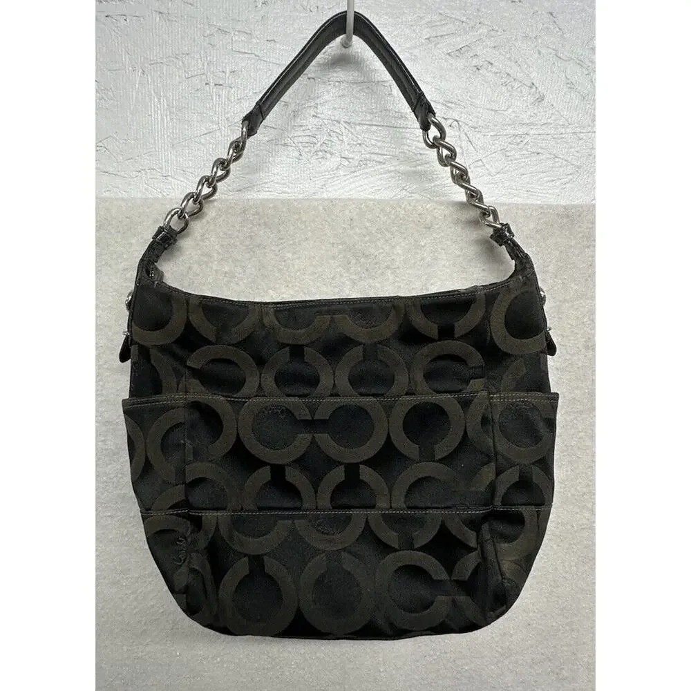 Coach Madison Luxury Designer Logo Tribeca Black Shoulder‎ Hobo Bag 14127 - Picture 6 of 9